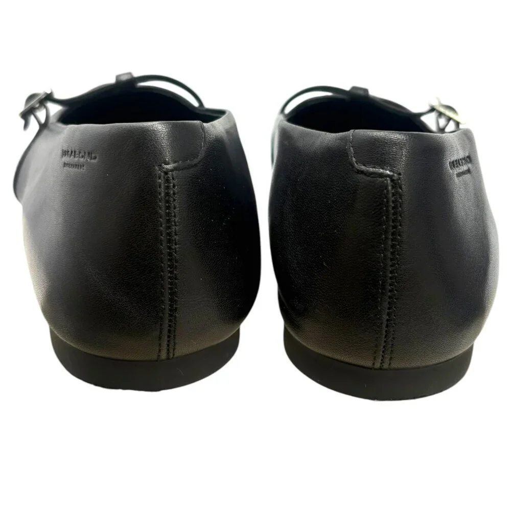 Vagabond Shoemakers Hermine Black Leather T-Strap‎ Pointed Flats